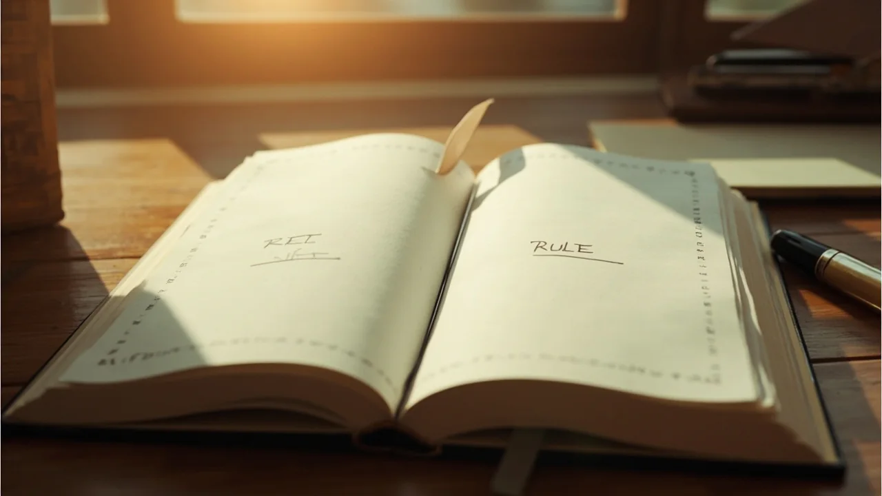 Editorial photograph of an adult reading a policy document, soft daylight