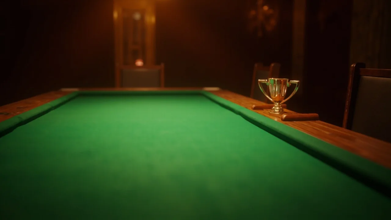 Editorial still-life of a tournament recap article open on a wooden desk